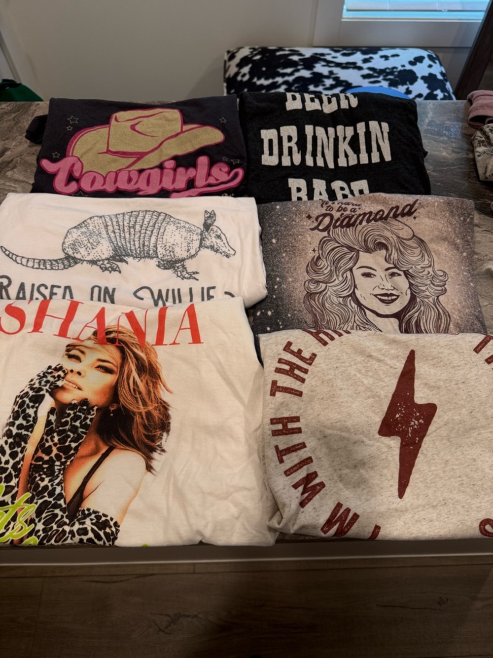 Graphic Country & Music Short Sleeve Tee Bundle - Size M & L